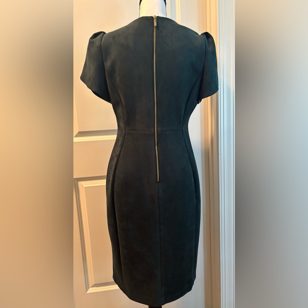 Calvin Klein Scuba Suede Bodycon Dress - Picture 2 of 8